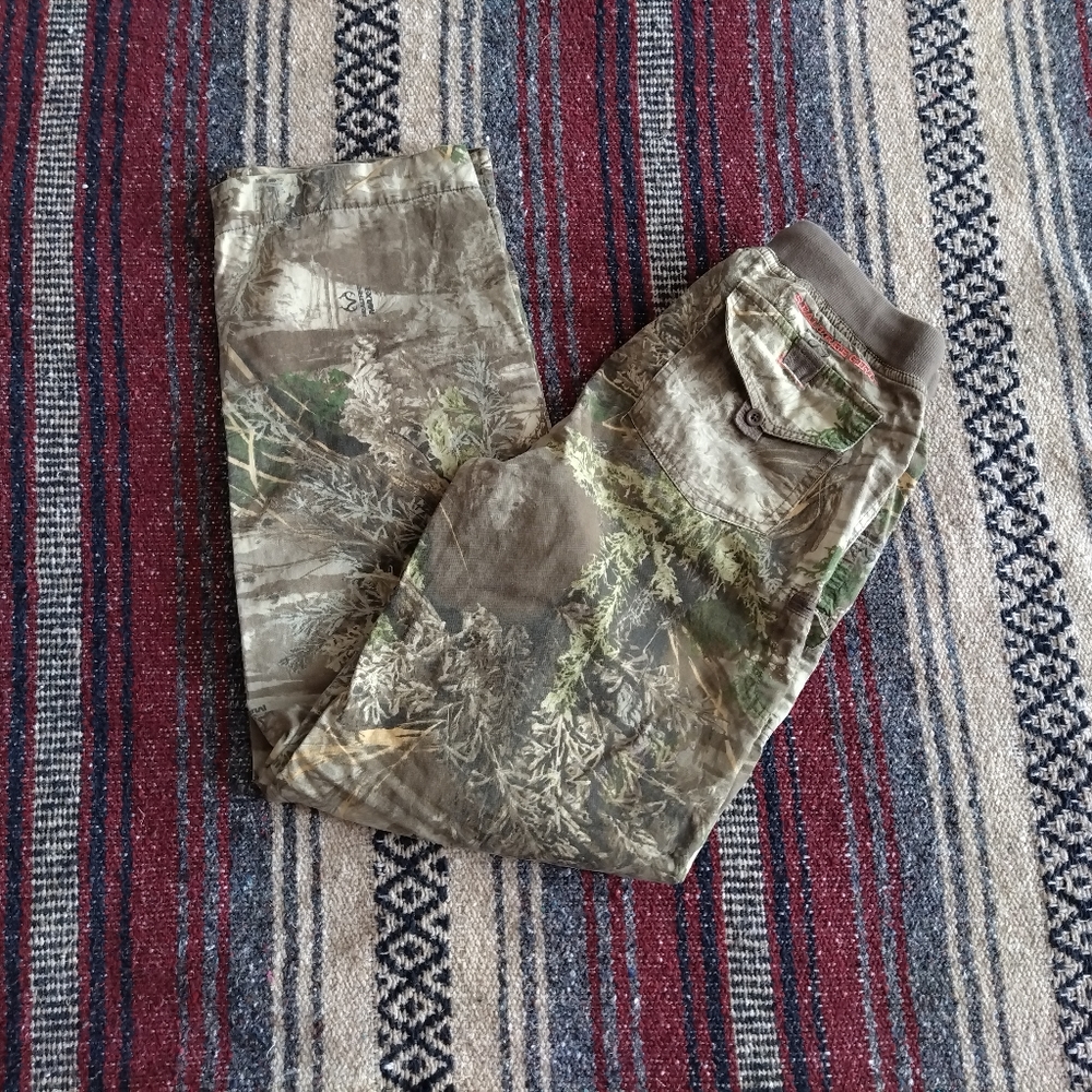 Canvas cargo camo pants